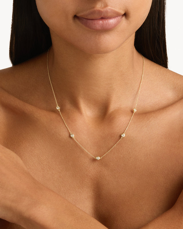 9k Solid Gold Sunlit Path 0.5ct Lab-Grown Diamond Choker