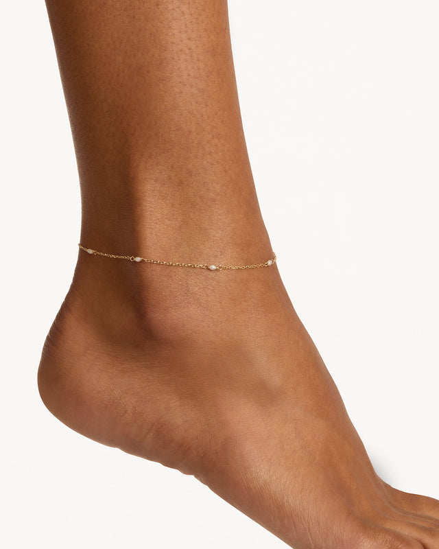 14k Solid Gold Peaceful Wanderer Anklet
