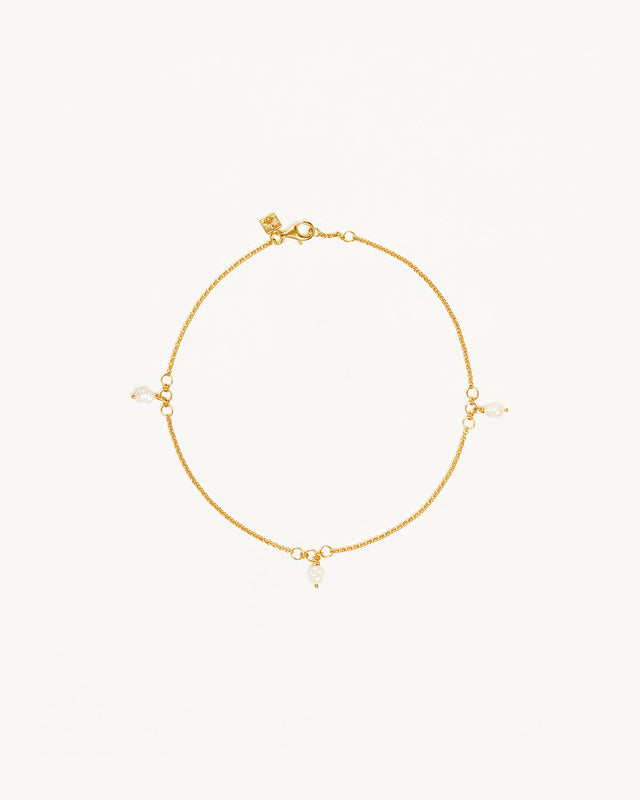 18k Gold Vermeil Grow With Grace Pearl Anklet