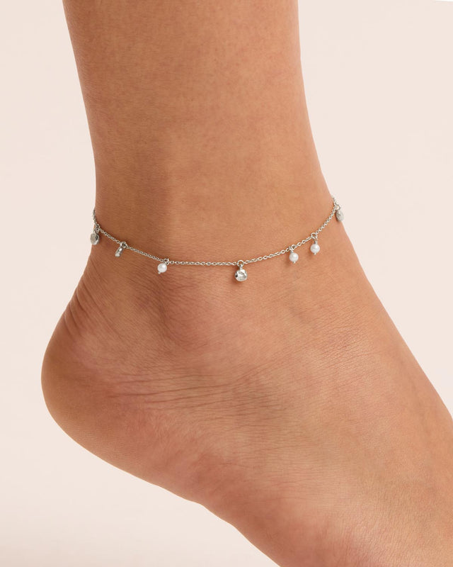 Sterling Silver Endless Grace Pearl Anklet