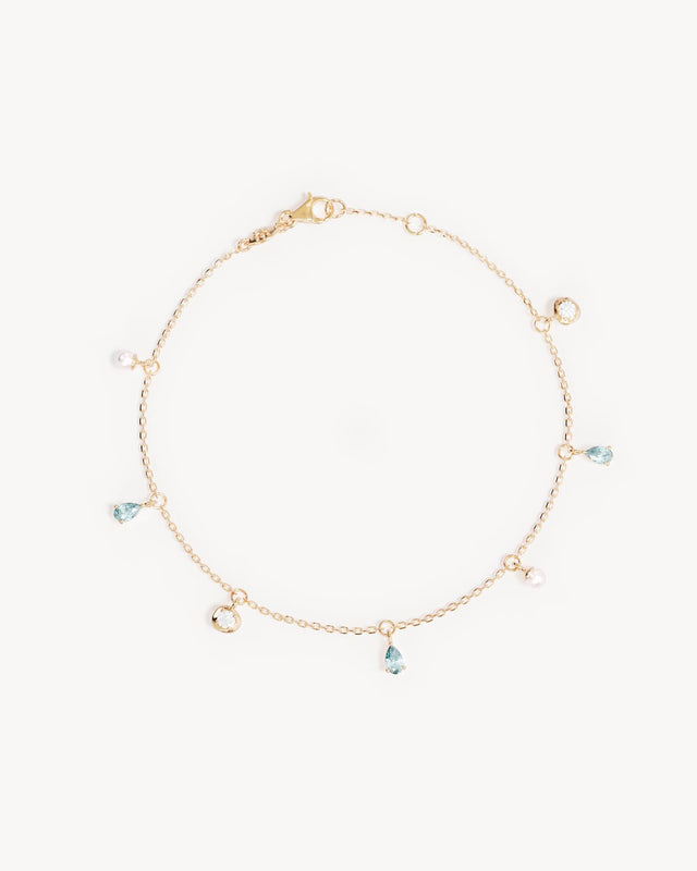 18k Gold Vermeil Breathe in Stillness Anklet
