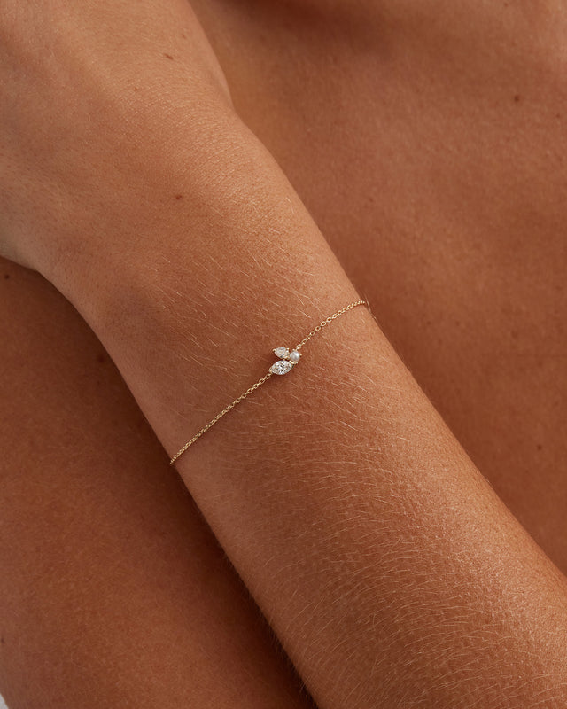 9k Solid Gold In Bloom Lab-Grown Diamond Bracelet