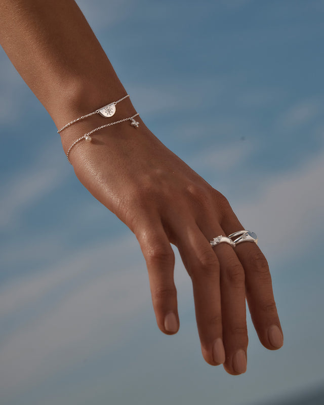 Sterling Silver Lotus Bracelet