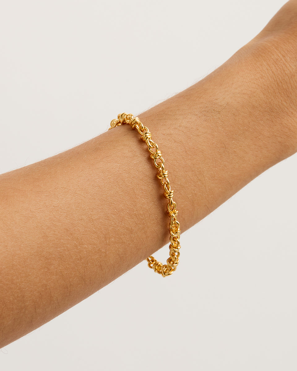 CHARLOTTE 18K Gold Plated Bracelet - Gold/Blue