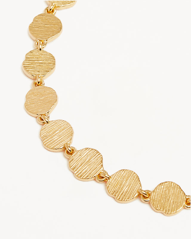18k Gold Vermeil Woven Light Coin Bracelet