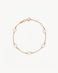 18k Gold Vermeil Floating On Air Pearl Bracelet