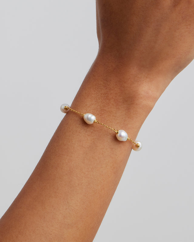 18k Gold Vermeil Harmony Pearl Bracelet