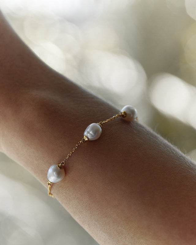 18k Gold Vermeil Harmony Pearl Bracelet