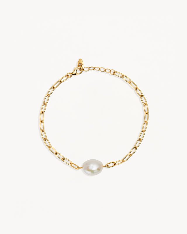 18k Gold Vermeil Breathe Pearl Bracelet