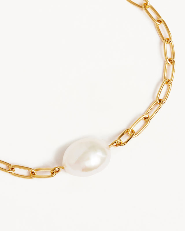 18k Gold Vermeil Breathe Pearl Bracelet