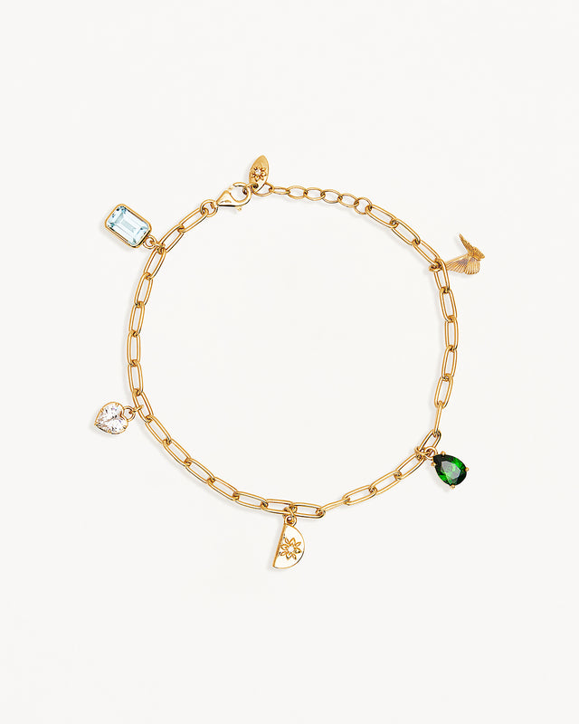 18k Gold Vermeil Wanderlust Charm Bracelet