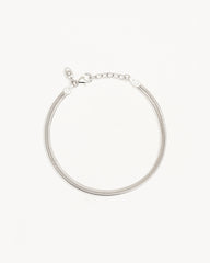 Sterling Silver Herringbone Chain Bracelet