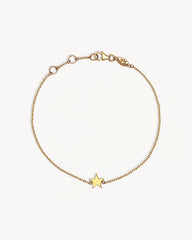 9k Solid Gold Wishing on a Star Bracelet