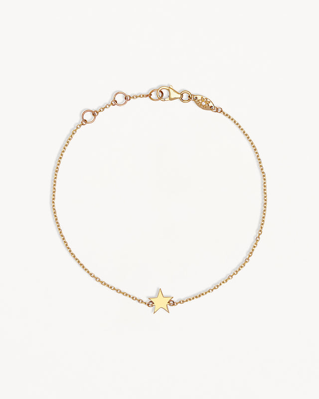 9k Solid Gold Wishing on a Star Bracelet