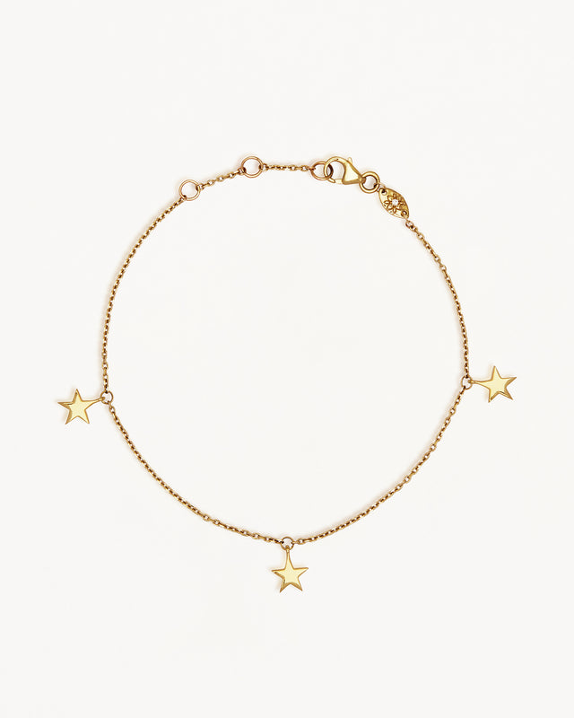 9k Solid Gold Star Bright Bracelet