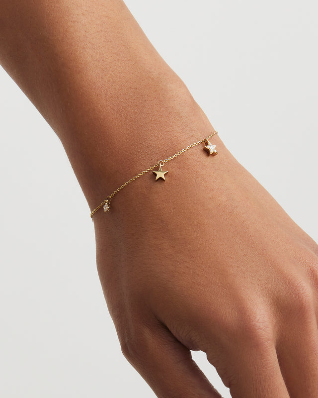 9k Solid Gold Stargazer Lab-Grown Diamond Bracelet