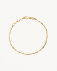 9k Solid Gold Figaro Chain Bracelet