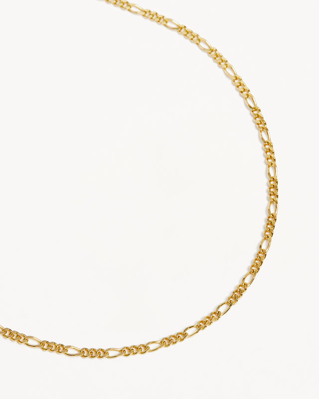 9k Solid Gold Figaro Chain Bracelet