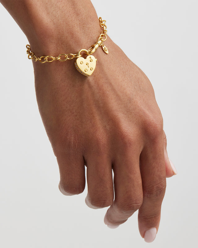 18k Gold Vermeil Love Unlocked Padlock Bracelet