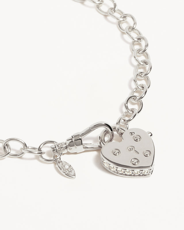 Sterling Silver Love Unlocked Padlock Bracelet