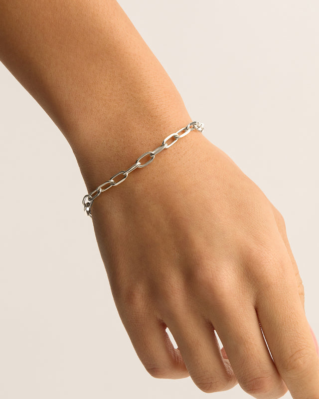 Sterling Silver Fate Link Chain Bracelet