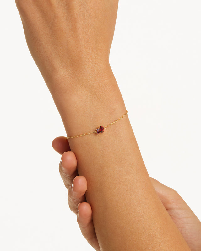 18k Gold Vermeil Kindred Birthstone Bracelet - January