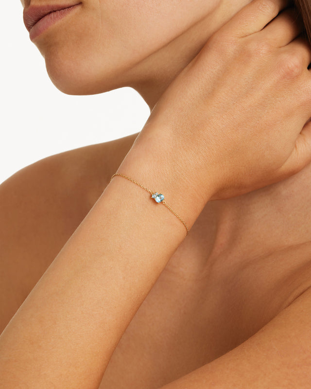 18k Gold Vermeil Kindred Birthstone Bracelet - March