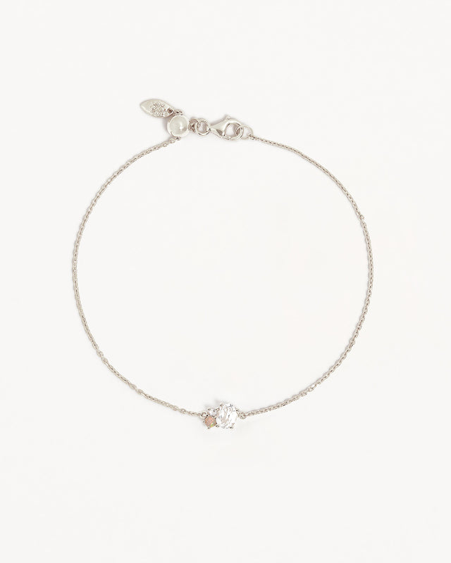 Sterling Silver Kindred Birthstone Bracelet - April