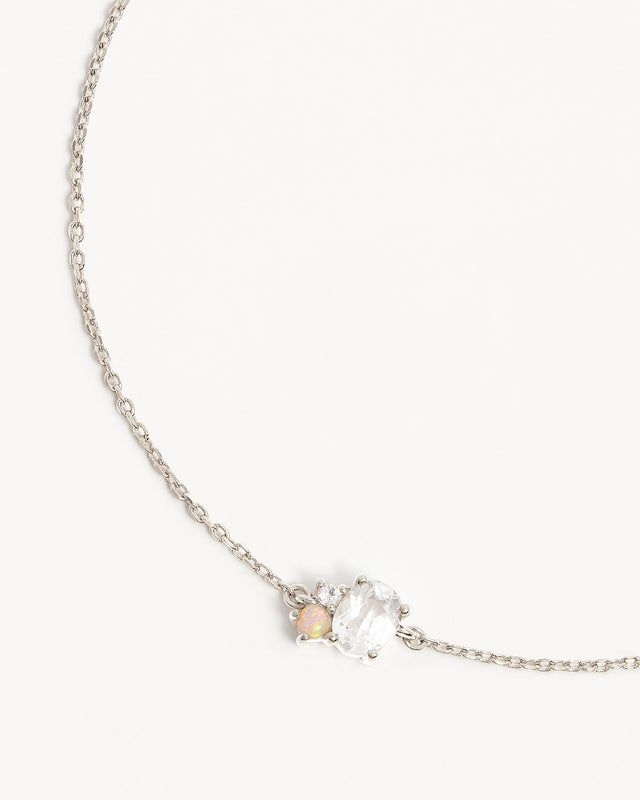 Sterling Silver Kindred Birthstone Bracelet - April