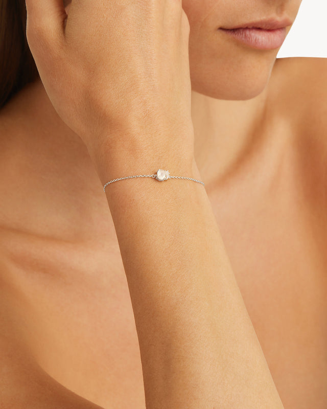 Sterling Silver Kindred Birthstone Bracelet - June