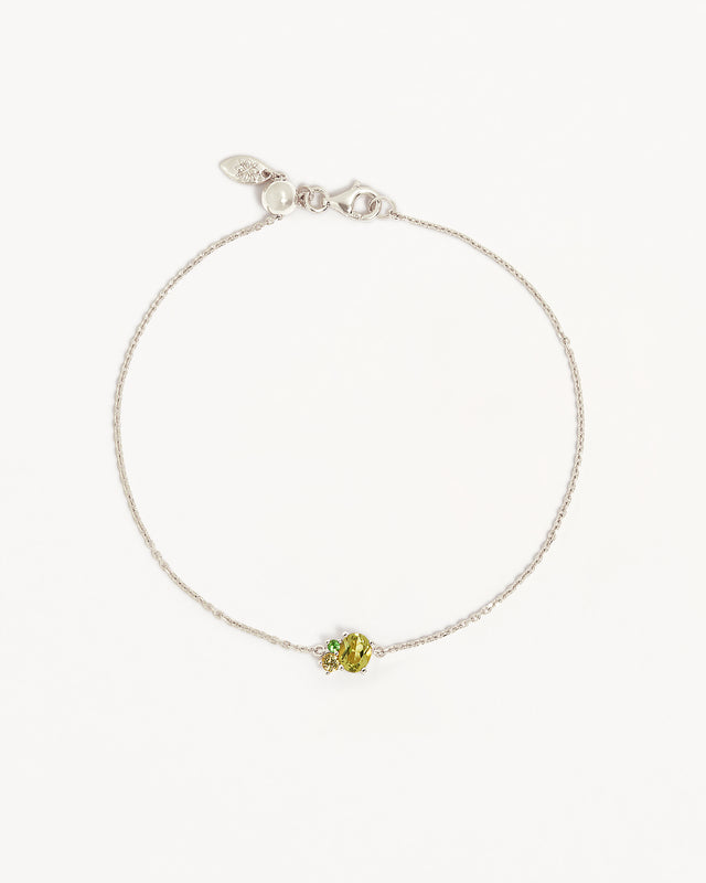 Sterling Silver Kindred Birthstone Bracelet - August