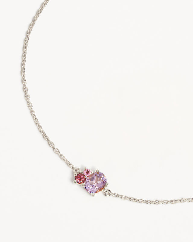 Sterling Silver Kindred Birthstone Bracelet - October