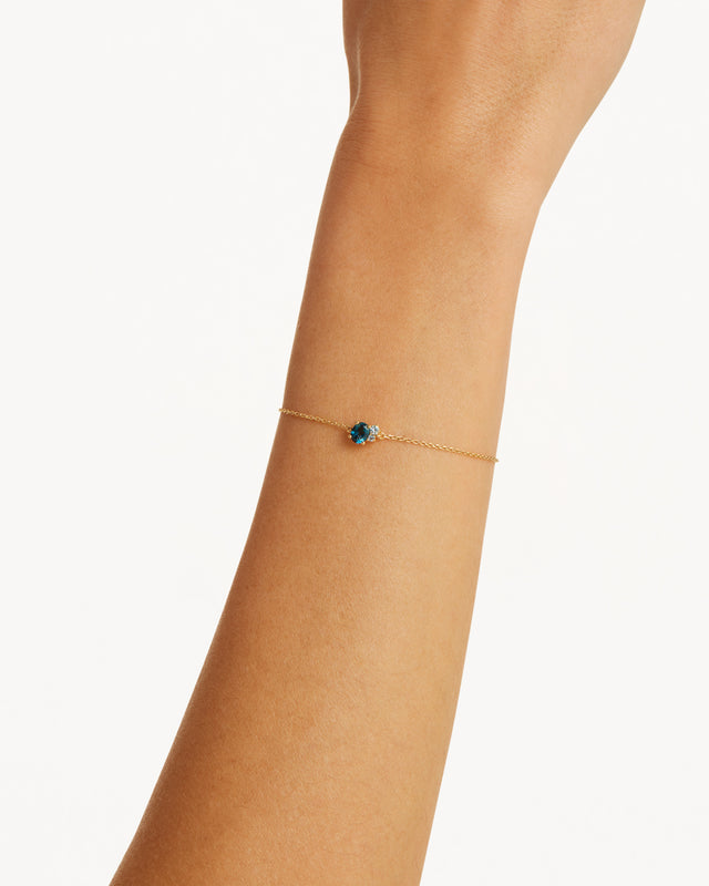 18k Gold Vermeil Kindred Birthstone Bracelet - December