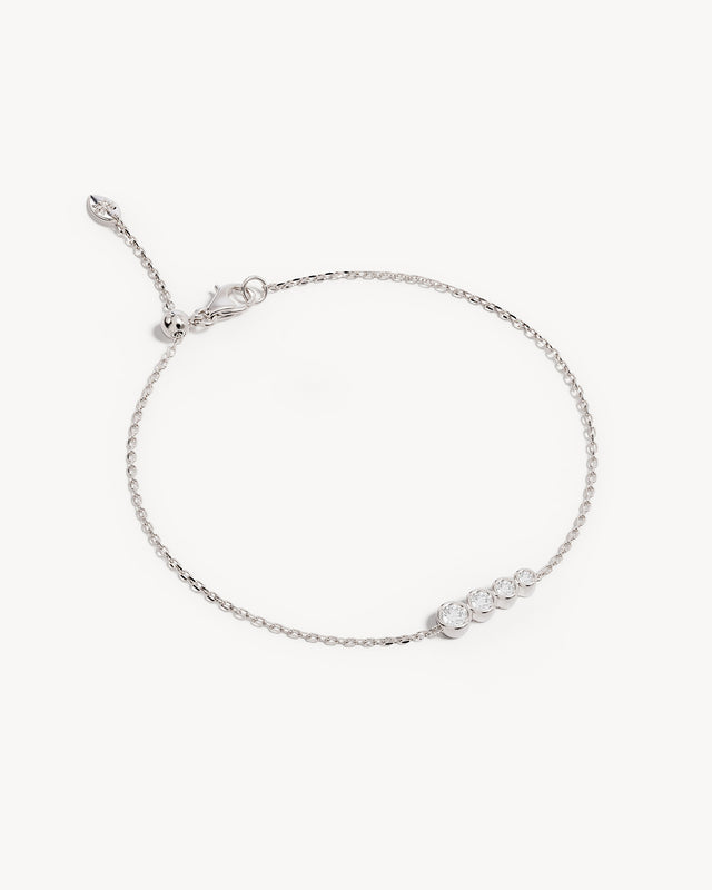Sterling Silver Crystal Dew Bracelet