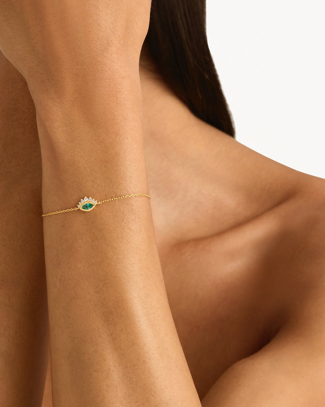 18k Gold Vermeil Hope and Protection Bracelet