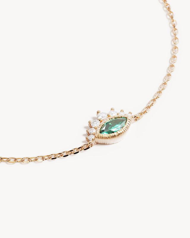 18k Gold Vermeil Hope and Protection Bracelet