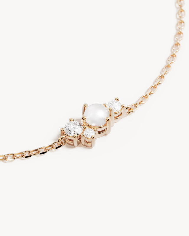 18k Gold Vermeil Love in Stillness Pearl Bracelet