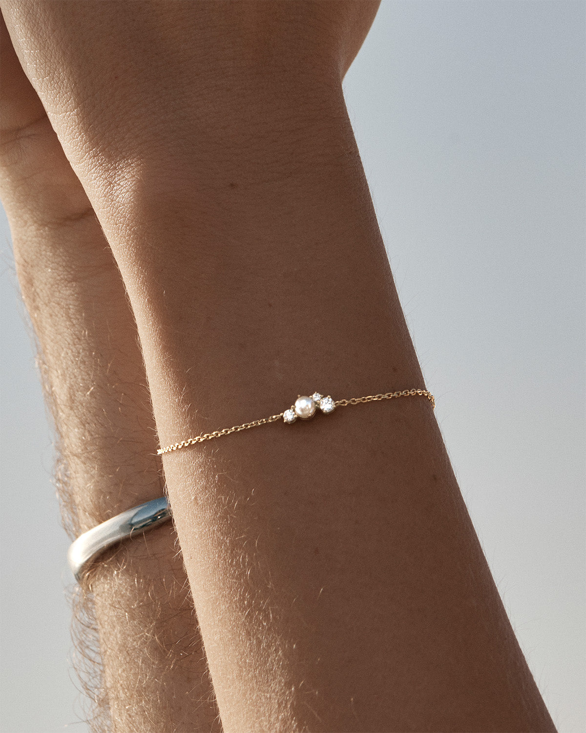 エルセーヌ　ノンセルクイックwith SUPER　jewelry　ball 18k Gold Vermeil Love in Stillness Pearl Bracelet – by charlotte