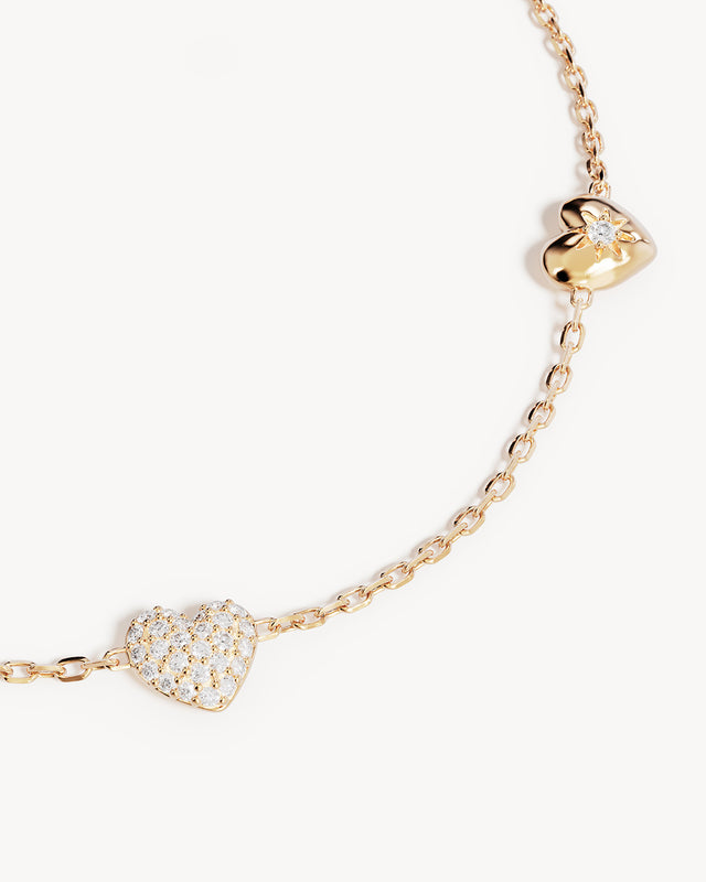 18k Gold Vermeil You Have My Heart Charm Bracelet