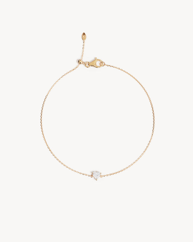 9k Solid Gold My Heart and Yours Bracelet