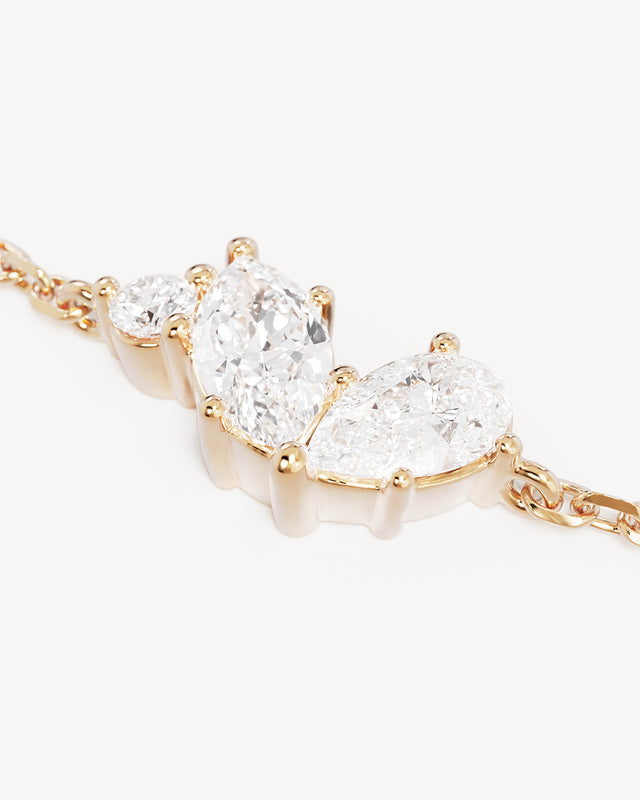 18k Gold Vermeil Crystal Wings Bracelet