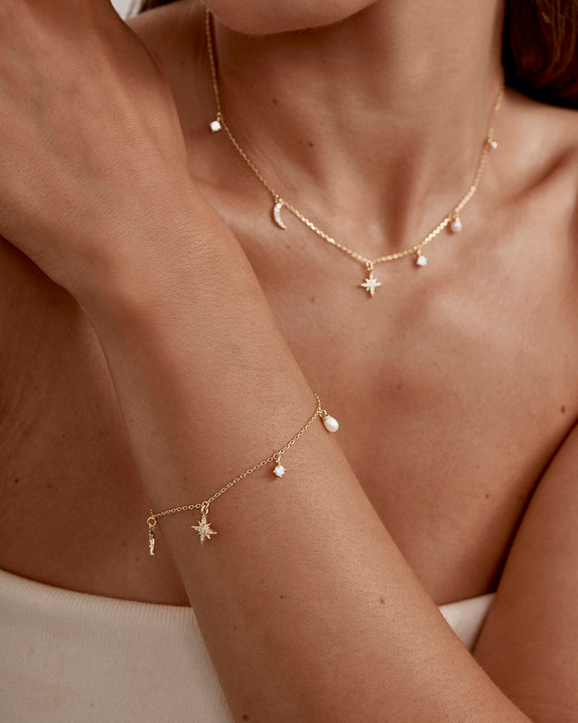 18k Gold Vermeil Celestial Skies Charm Bracelet