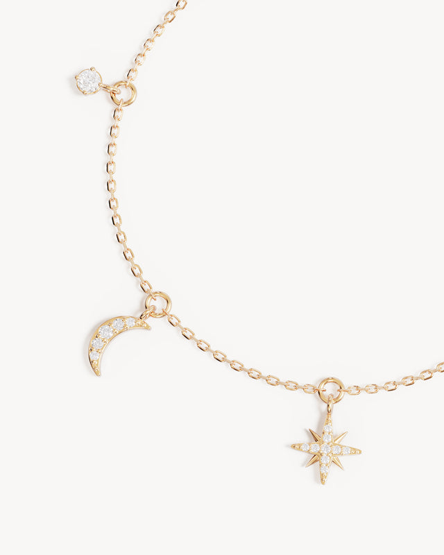 18k Gold Vermeil Celestial Skies Charm Bracelet