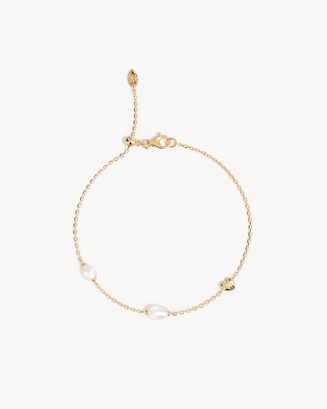 18k Gold Vermeil Under the Moonlight Pearl Bracelet