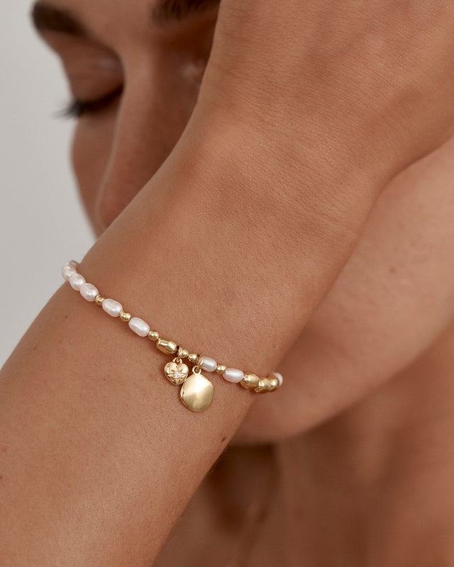 18k Gold Vermeil Love Unbound Pearl Bracelet