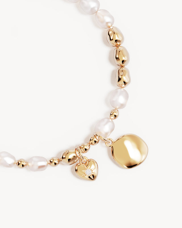 18k Gold Vermeil Love Unbound Pearl Bracelet