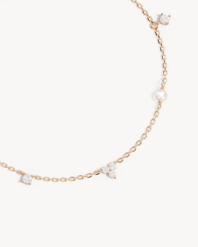 18k Gold Vermeil Moonlit Bloom Pearl Bracelet