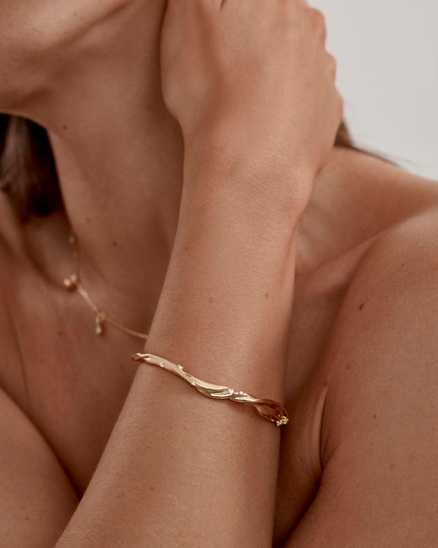 18k Gold Vermeil Dancing Tides Cuff