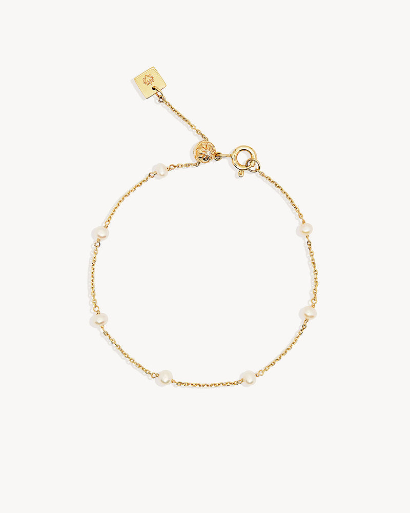 Seline Gold and Pearl Bracelet