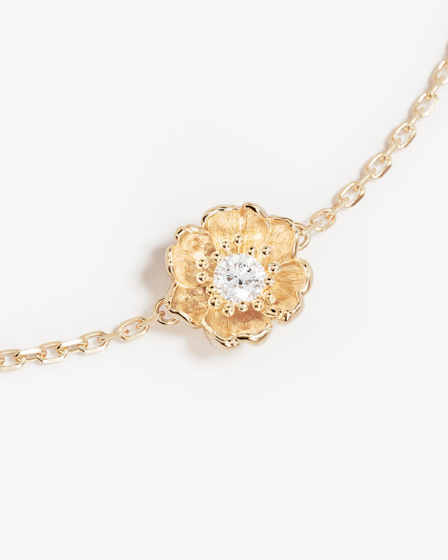 9k Solid Gold Whispers of Spring Lab-Grown Diamond Bracelet